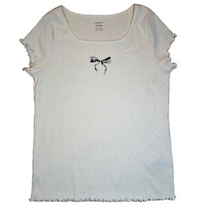 NWT Carter's White Short Sleeve Tee with Bow
